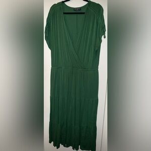 Lane Bryant Forest Green Maxi Dress 22/24